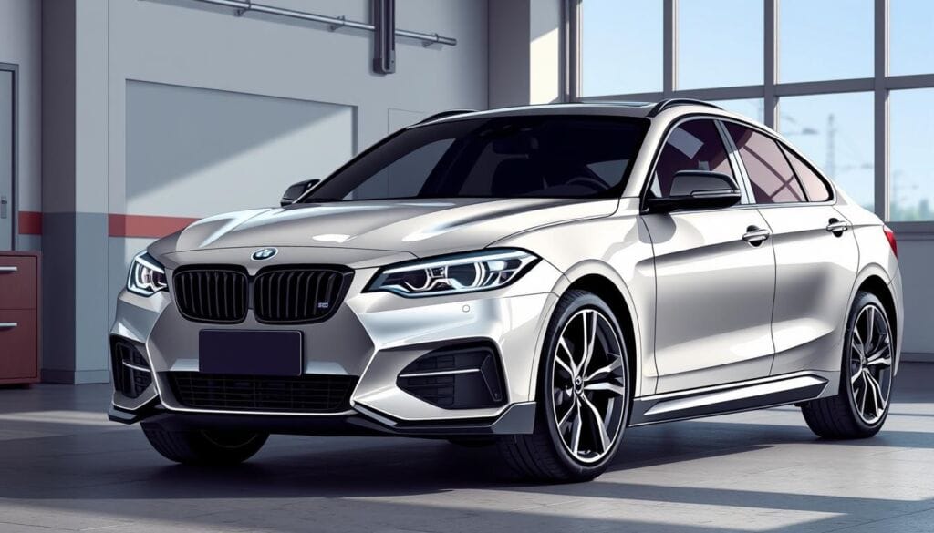 a high-quality, highly detailed image of different front window tinting options, showcased in a realistic automotive setting. The image should feature various tinting samples, ranging from clear to dark, displayed on the front windshield and side windows of a modern, visually striking sedan or SUV, showcased in natural daylight to highlight the differences in tint levels. The composition should be well-balanced, with the car positioned prominently in the frame, allowing the viewer to clearly see the tinting options. The overall mood should convey a sense of expertise and professionalism, suitable for an informative article on window tinting.