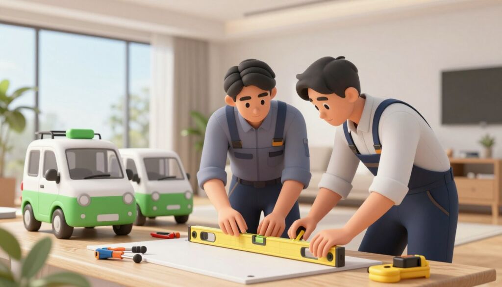 professional installation process